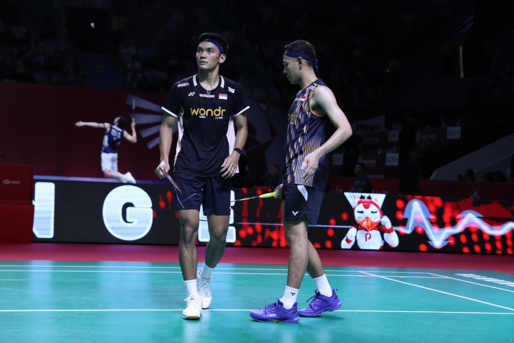 Fajar/Fikri Akui Tampil Buruk, Pertahanan Ganda China Jadi Mimpi Buruk di Indonesia Open 2026