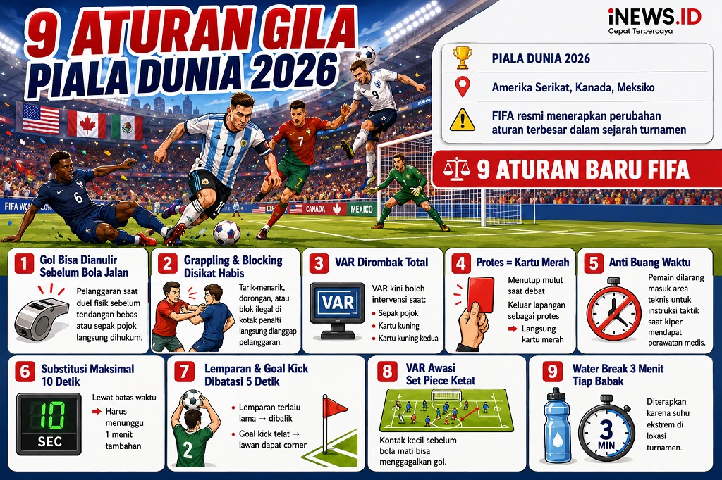 9 Aturan Gila Piala Dunia 2026: Tutup Mulut Diganjar Kartu Merah!