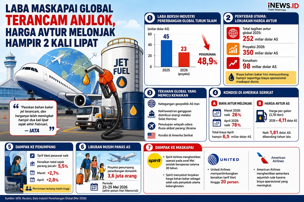 Laba Maskapai Penerbangan Global Diprediksi Anjlok Imbas Lonjakan Harga Avtur 