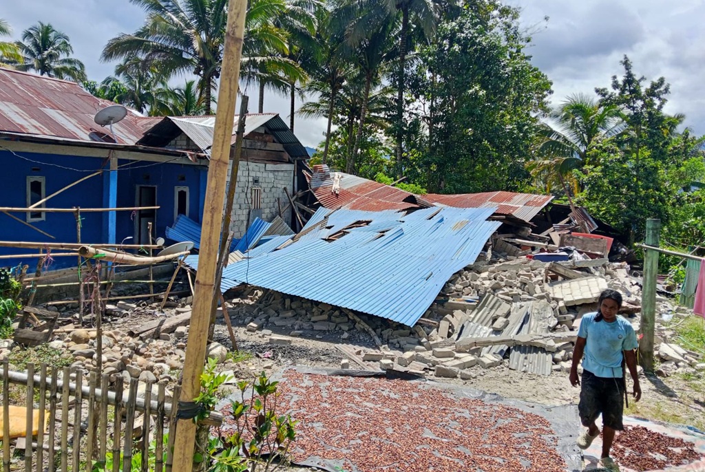 Update Gempa M6,7 Palu Sulteng: 1 Orang Tewas, 312 Warga Terdampak