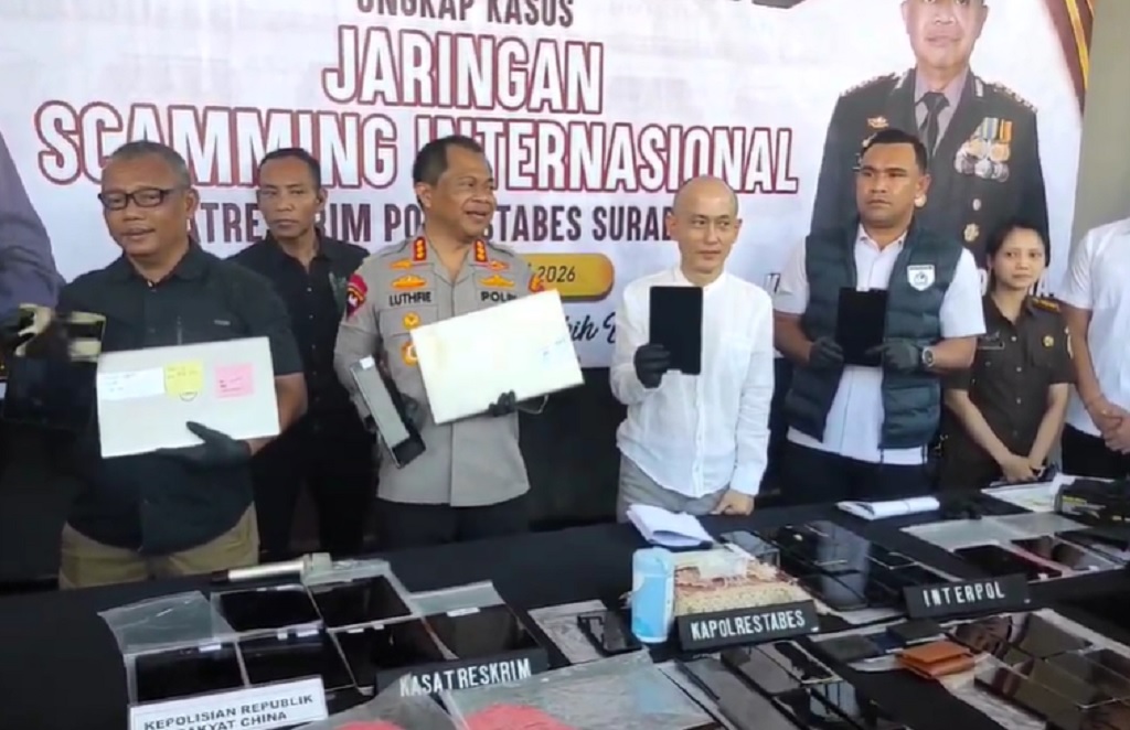Polisi Tangkap 45 Orang Sindikat Scamming Internasional di Surabaya, Didominasi WN China