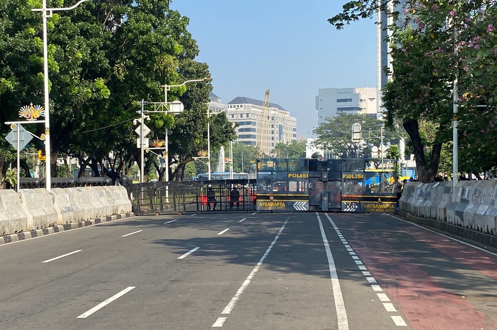 Ada Demo Dukung Prabowo, Jalan Medan Merdeka Selatan Ditutup