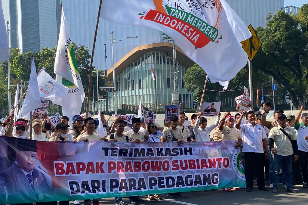 Unjuk Rasa Dukung Prabowo, Massa Tani Merdeka: Bukan Aksi Tandingan Mahasiswa