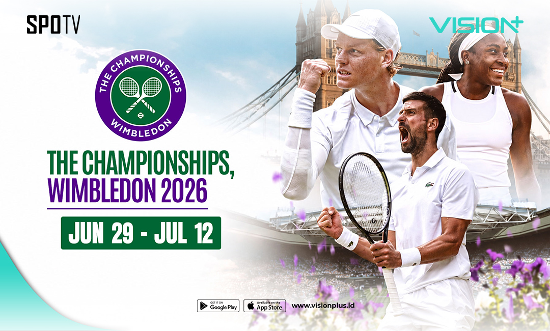 Jadwal Lengkap Wimbledon 2026, Saksikan Live Streaming di VISION+