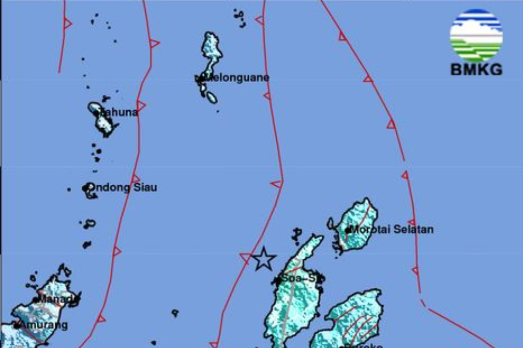 Gempa Besar Magnitudo 6,2 Guncang Pulau Doi Maluku Utara