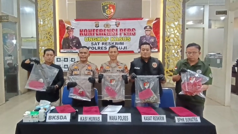 Polres Mesuji Ungkap Daging Tapir yang Disembelih Pelaku Dibagikan ke Warga Sekitar