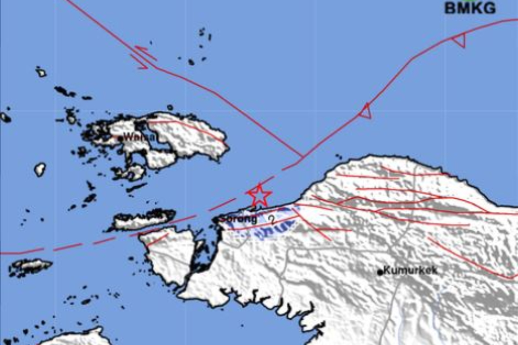 Gempa Magnitudo 3,8 Guncang Sorong Papua Barat Daya, Getaran Terasa Cukup Kuat