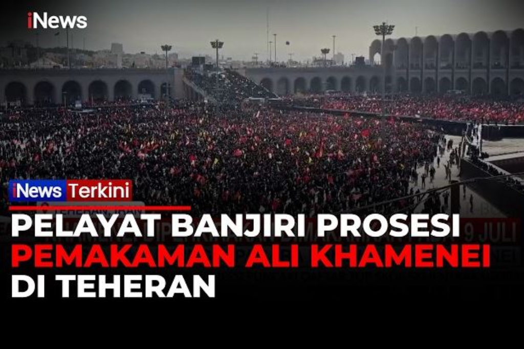 Tangis Pecah! Jutaan Warga Iran Hadiri Prosesi Pemakaman Ali Khamenei