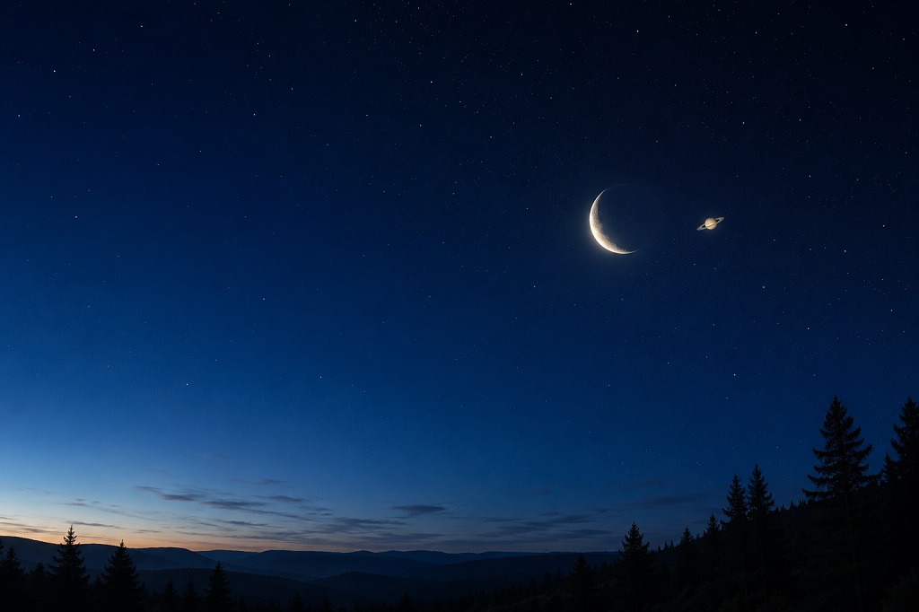 Jangan Lewatkan! Konjungsi Saturnus dan Bulan akan Hiasi Langit, Ini Waktu Terbaik Mengamatinya
