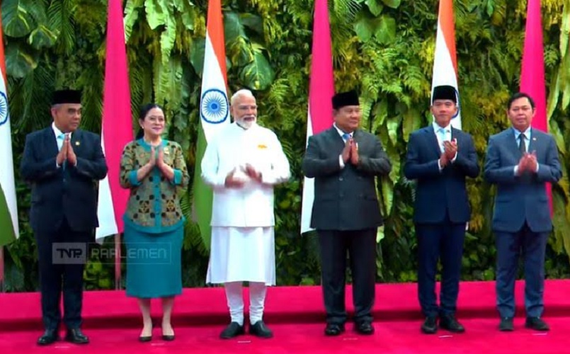 PM India Narendra Modi Sambangi DPR, Disambut Prabowo hingga Puan