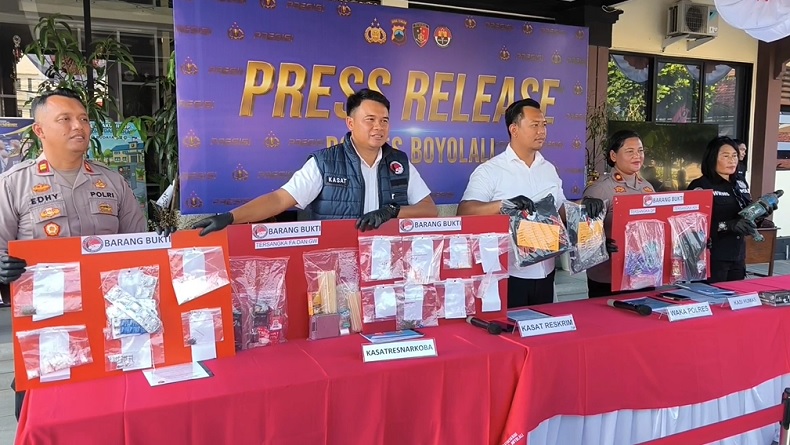 Polres Boyolali Gagalkan Peredaran Narkoba Senilai Rp200 Juta, 46 Orang Ditangkap