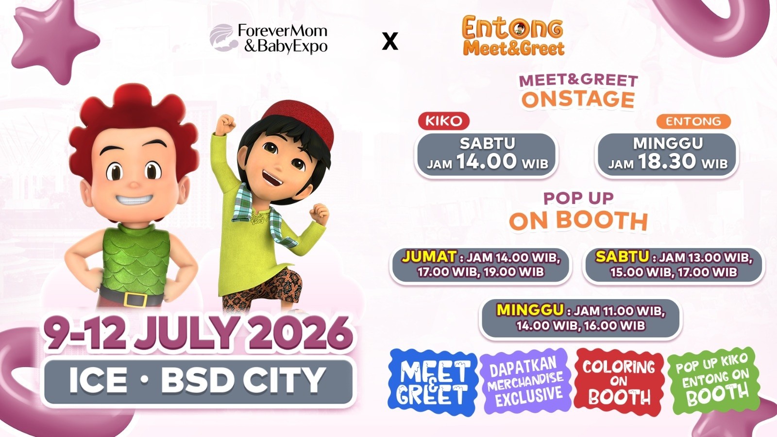 MNC Animation Hadirkan ENTONG & KIKO di Event FOMBEX 2026 ICE BSD