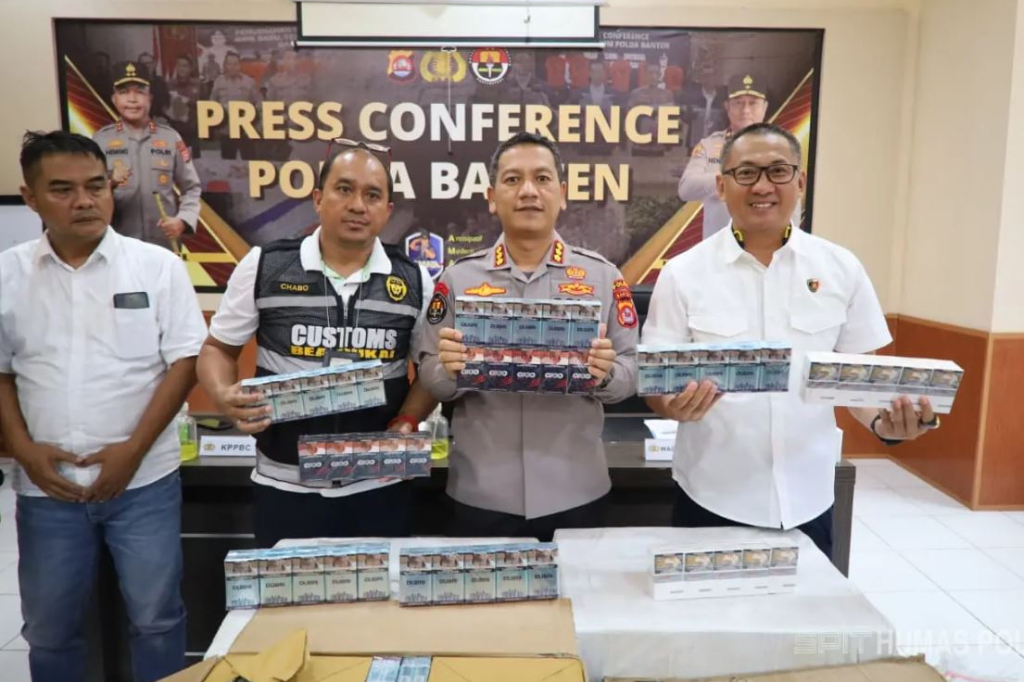 Peredaran Rokok Ilegal Disikat Polda Banten, 44.500 Bungkus Disita 3 Orang Ditangkap