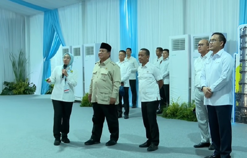  Presiden Prabowo Hadiri Peluncuran BBM Baru B50 di Rest Area KM 57 Tol Japek