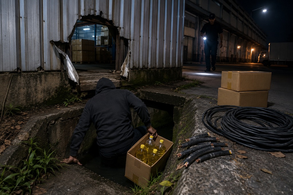 Menyusup Lewat Got, Pria di Bekasi Bobol Gudang demi Curi Minyak Sayur