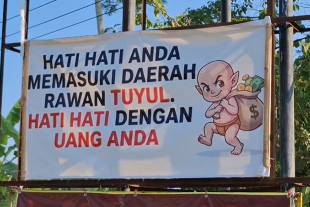Gara-Gara Uang Kerap Hilang Misterius, Warga Jember Pasang Spanduk Rawan Tuyul