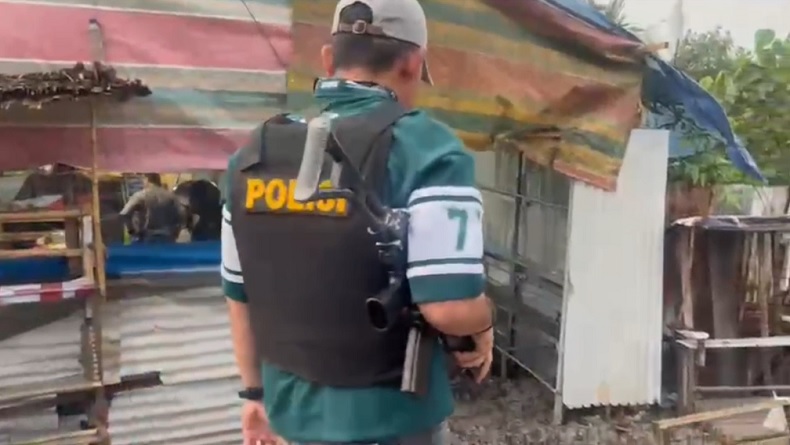 Penggerebekan Sarang Narkoba di Bantaran Rel Kereta Deli Serdang Diwarnai Tembakan