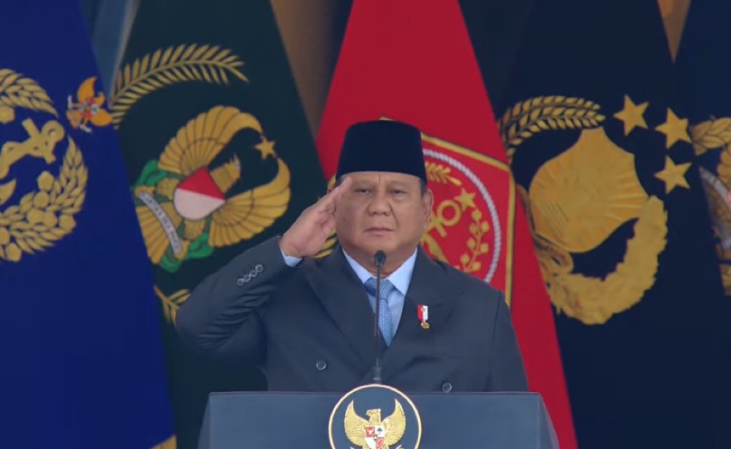 Lantik 1.177 Perwira TNI-Polri, Prabowo: Pangkat adalah Amanah Rakyat Indonesia