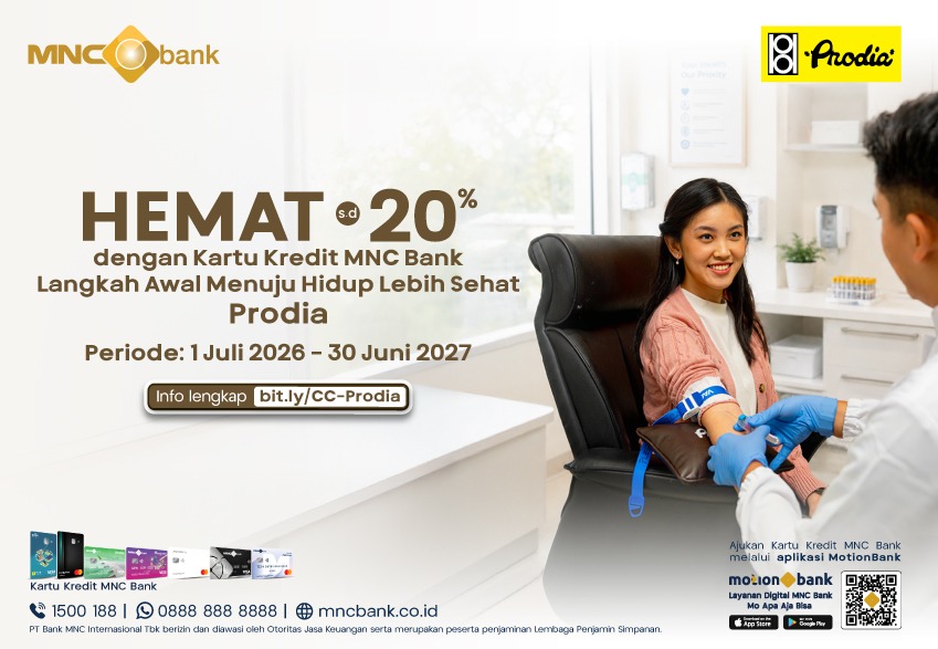 MNC Bank Gandeng Prodia, Nasabah Bisa Dapat Diskon Medical Check Up hingga 20%