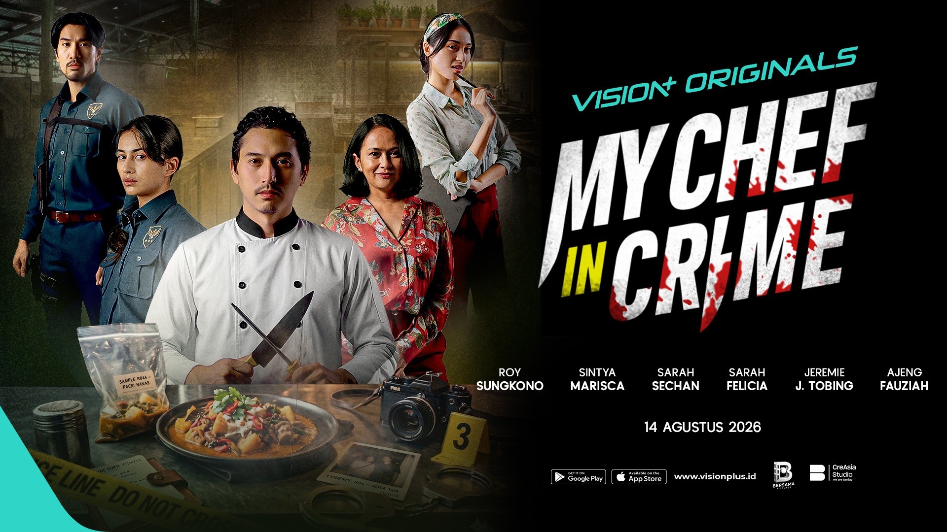 Official Poster My Chef in Crime Resmi Dirilis, Sintya Marisca dan Deretan Cast Tampil Penuh Misteri