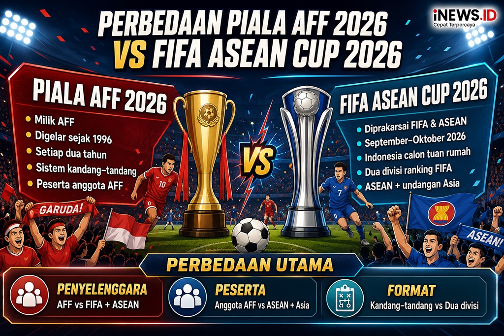 Perbedaan Mencolok Piala AFF 2026 vs FIFA ASEAN Cup 2026: Format, Peserta dan Tuan Rumah