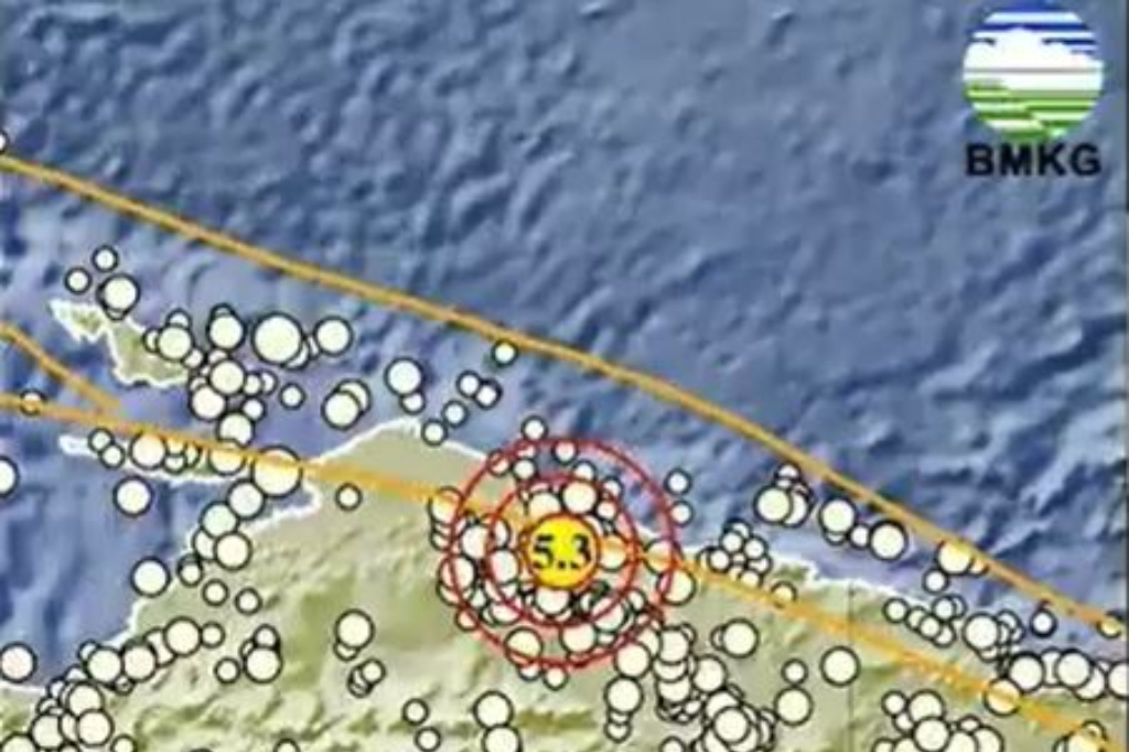 Gempa Hari Ini Magnitudo 5,3 Guncang Sarmi Papua Siang Ini