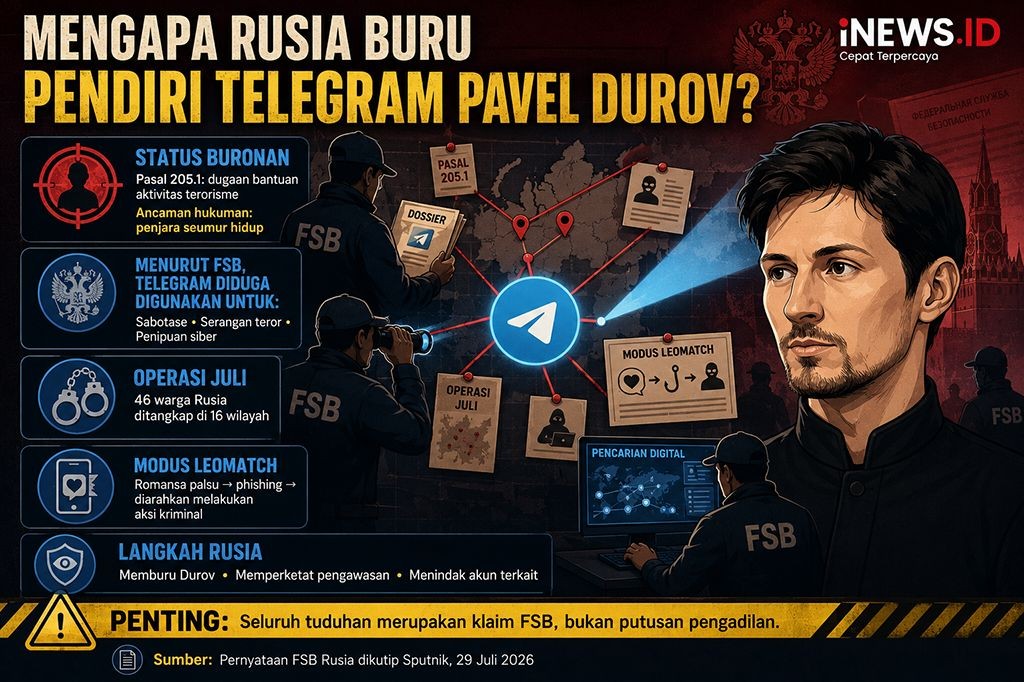 Alasan Rusia Buru Pendiri Telegram Pavel Durov hingga Terancam Penjara Seumur Hidup