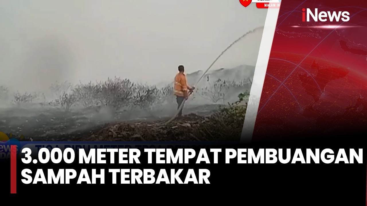 TPSA Dengung Lebak Terbakar, Petugas Sempat Terkendala Pasokan Air