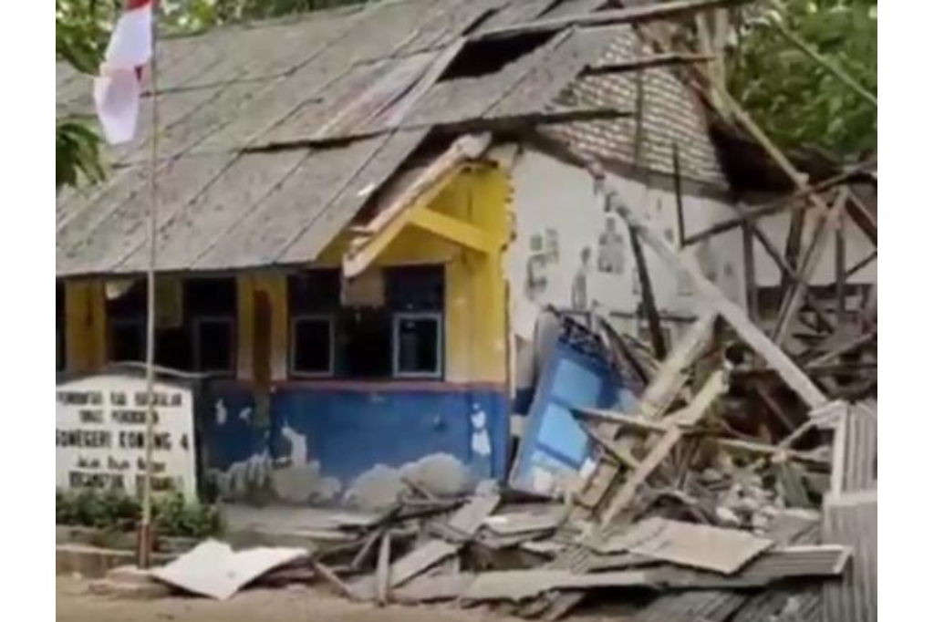 Gedung SDN Konang 4 Bangkalan Ambruk, Sudah Puluhan Tahun Tak Direvitalisasi