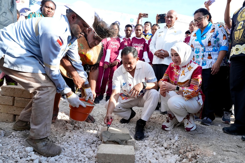 Mendagri Tito Groundbreaking Sekolah Rakyat Kabupaten Biak Numfor, Dukung Program Prioritas Presiden