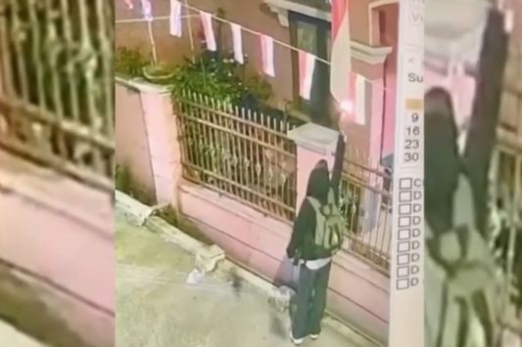 Viral Pria Bakar Bendera Merah Putih di Bandung, Aksinya Terekam CCTV