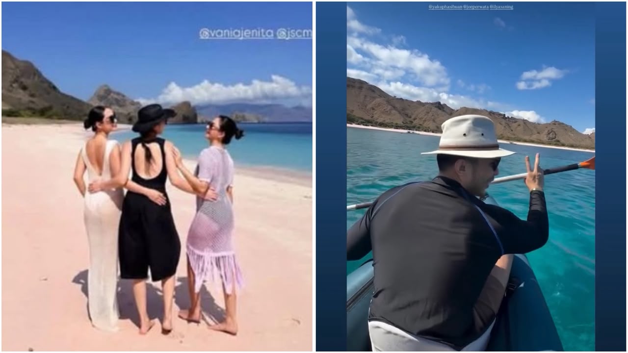 Viral Jessica Mila Liburan ke Pink Beach Pulau Padar, Ini Fotonya!