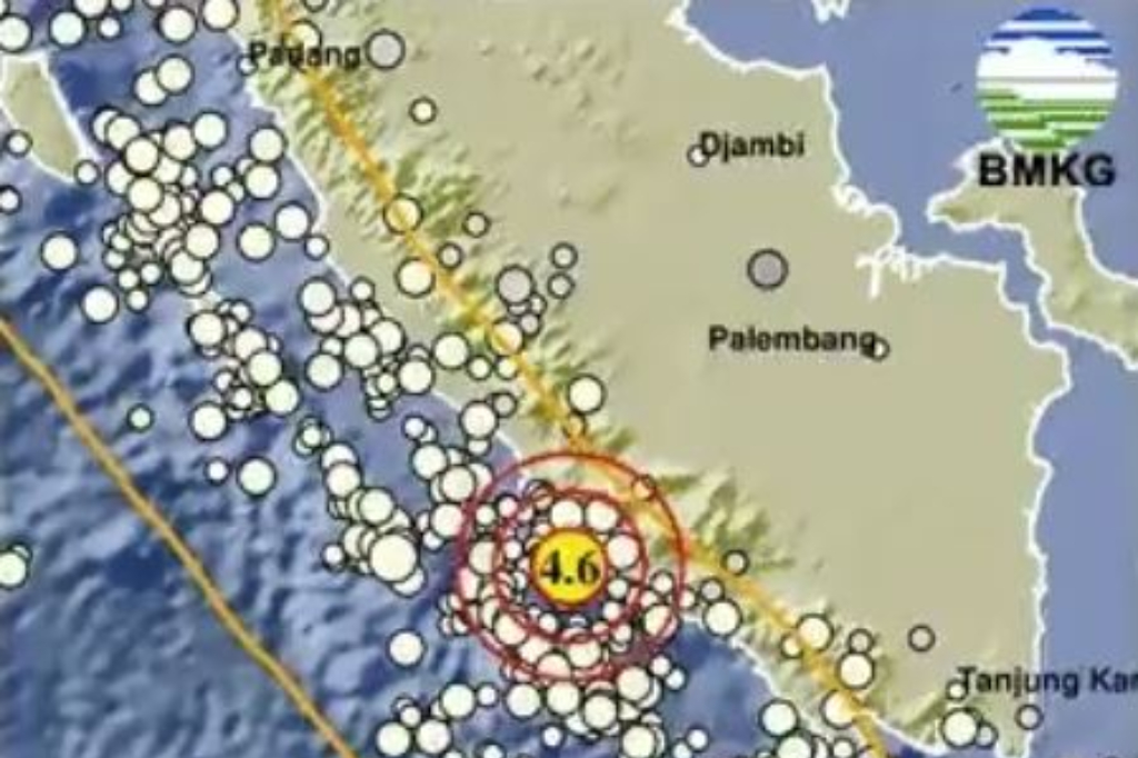 Gempa Hari Ini Berkekuatan Magnitudo 4,6 Guncang Bengkulu Selatan