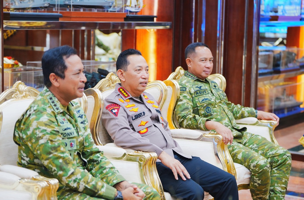 Kapolri Hadiri Silaturahmi Pimpinan Lembaga Negara di Mabes TNI AL, Ini Agendanya