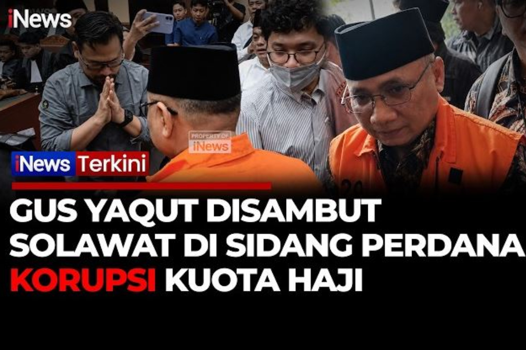 Gus Yaqut Disambut Sholawat di Sidang Perdana, Didakwa Rugikan Negara Rp622 Miliar