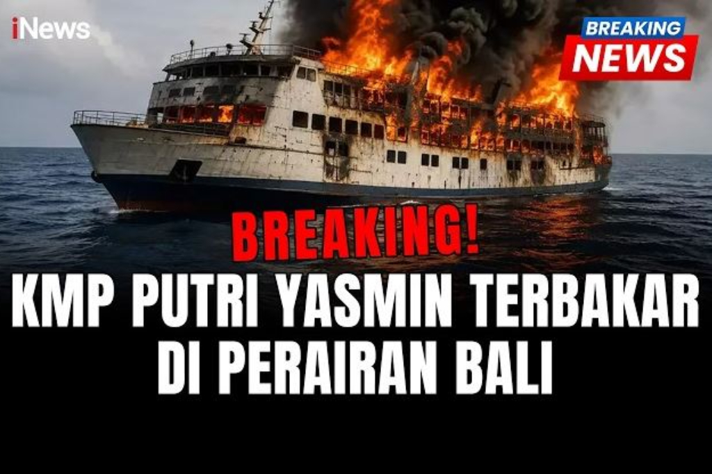 KMP Putri Yasmin Terbakar di Perairan Sekotong Lombok Barat, Tim SAR Dikerahkan