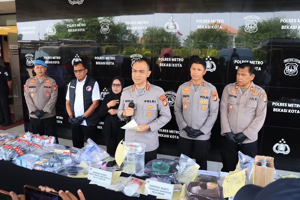 Polisi Bongkar 99 Kasus Narkoba di Bekasi, Tangkap Puluhan Tersangka