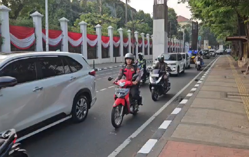 Arus Lalin di Sekitar Kompleks Parlemen Padat Lancar Jelang Sidang Tahunan dan Pidato Kenegaraan Prabowo