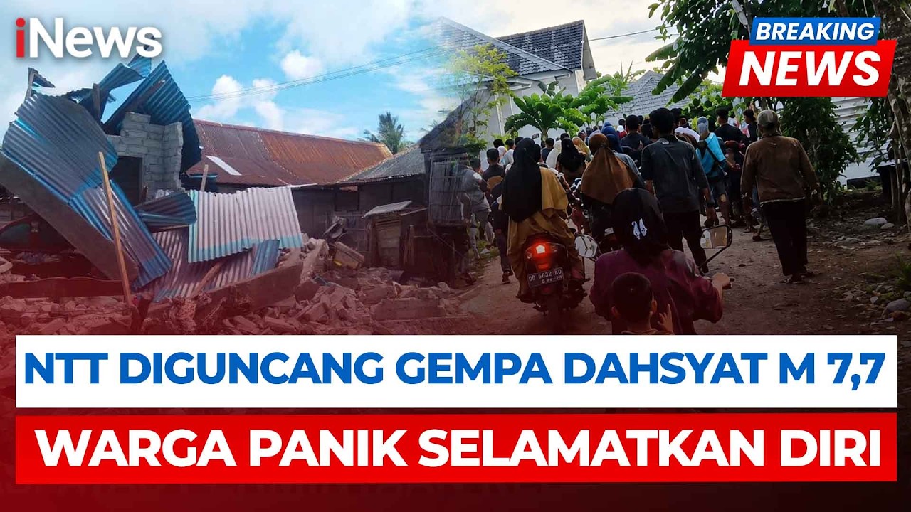 Guncangan Kuat Gempa M 7,7 NTT: Warga Panik Berlarian, Satu Orang Tertimbun Bangunan