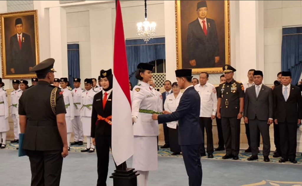 Wapres Gibran Kukuhkan 76 Paskibraka Upacara HUT ke-81 RI di Istana Negara