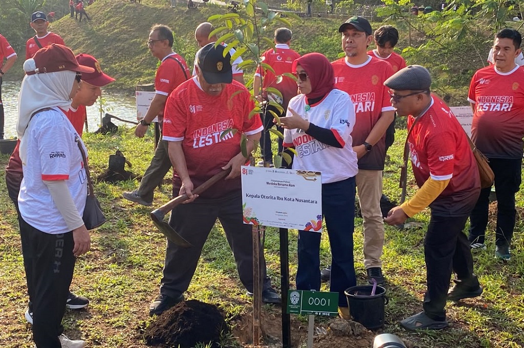 Penghijauan di IKN, 1.708 Pohon Ditanam di Embung Sanggai hingga Pecahkan Rekor MURI