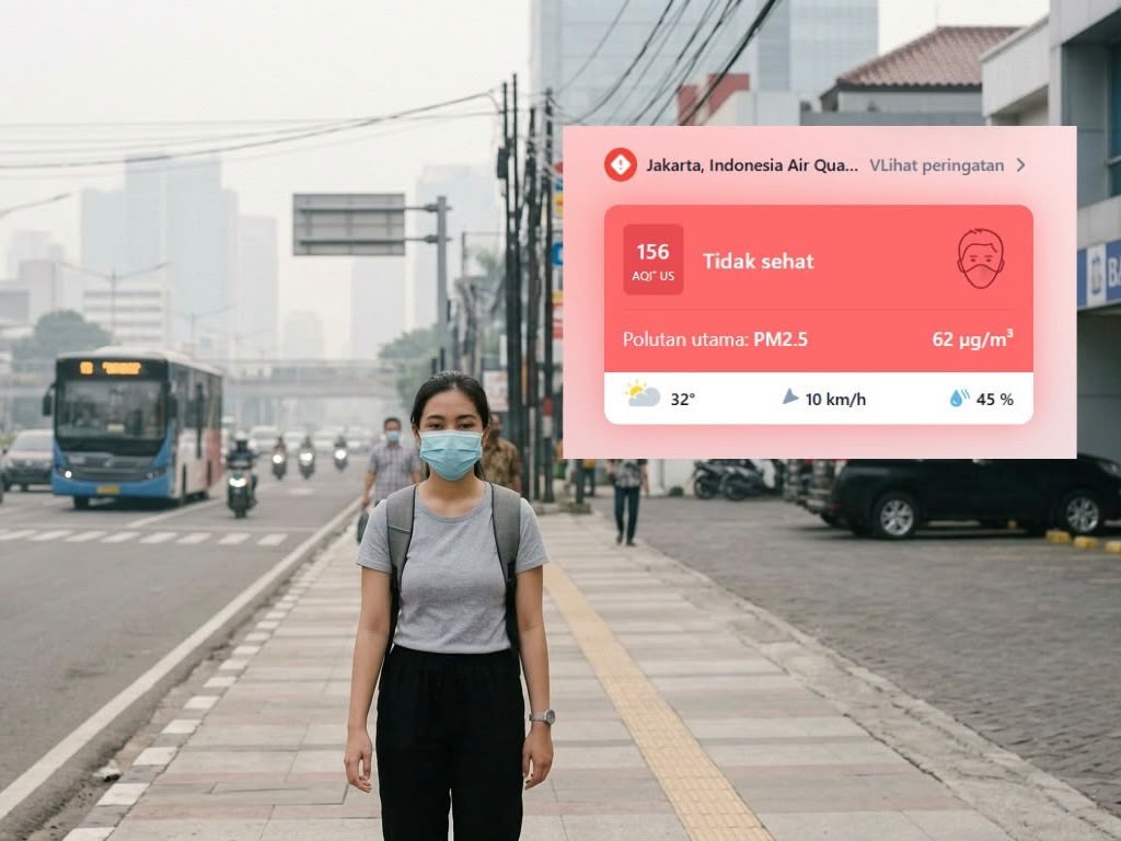Polusi Jakarta Parah Banget! Ayo Pakai Masker Lagi