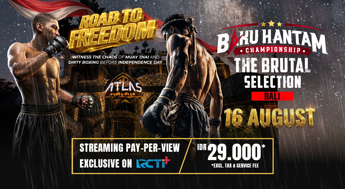 Road to Freedom Hadirkan Aksi Muay Thai dan Dirty Boxing Paling Brutal di Bali, Tayang Eksklusif di RCTI+