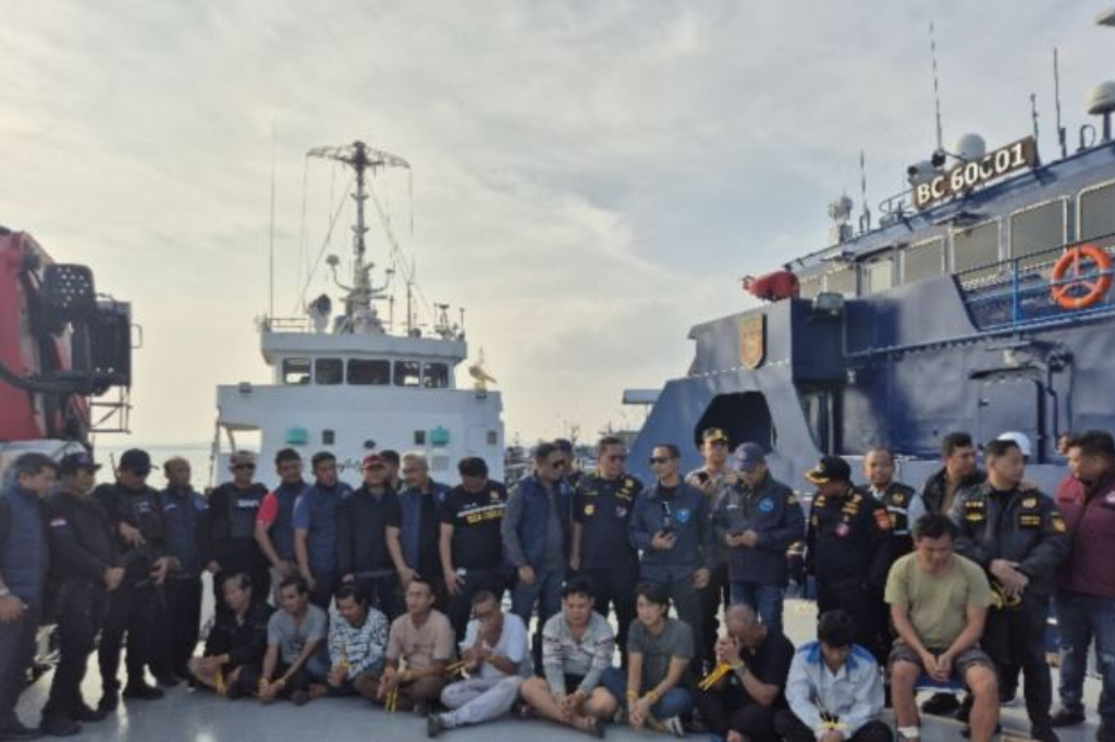 Kapal MV Ocean Porter Diduga Bawa 1 Ton Narkoba Cair di Perairan Bengkalis, 10 ABK Ditangkap