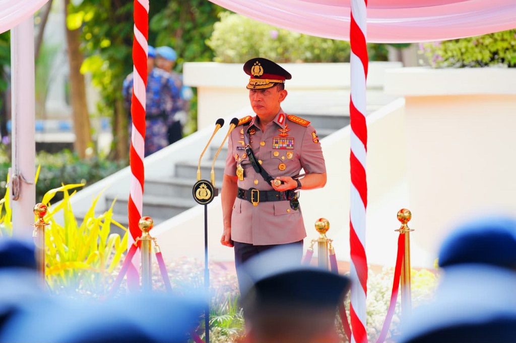 Kapolri Pimpin Upacara Hari Juang Polri 2026 di Surabaya, Kenang Proklamasi Polisi