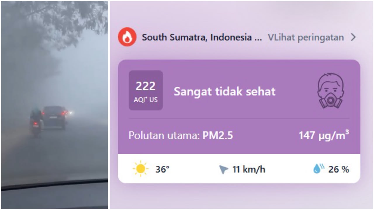 Palembang Jadi Kota dengan Polusi Udara Terburuk di Dunia, Ini Datanya!