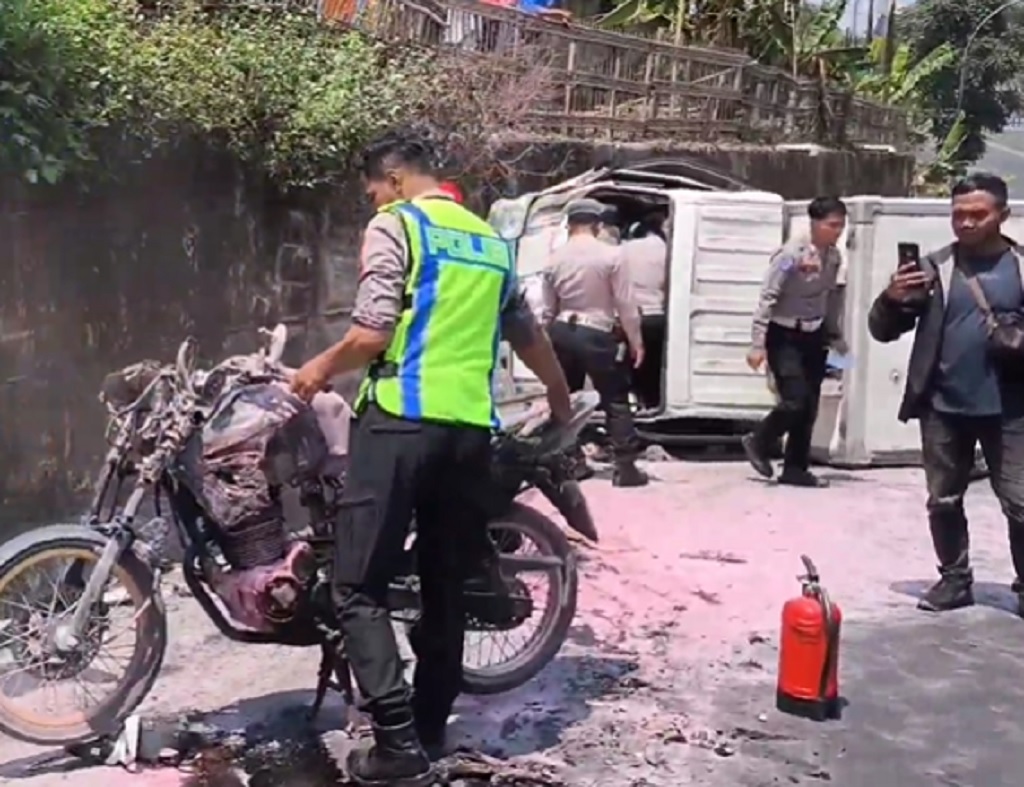 Kecelakaan Maut di Boyolali, Pemotor Tewas usai Tertabrak Truk Boks hingga Terbakar