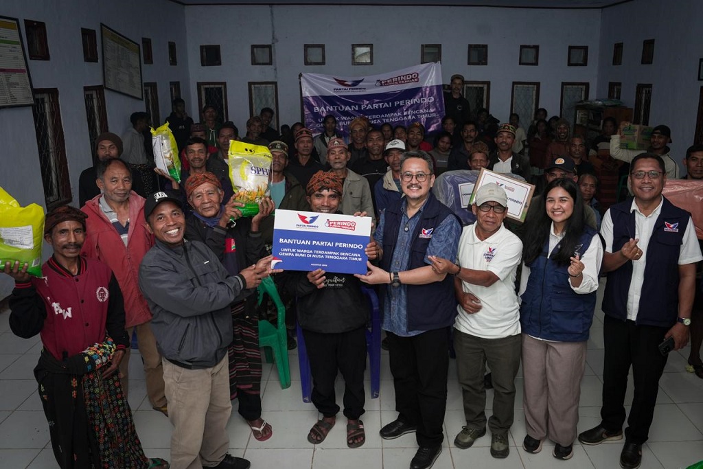 Partai Perindo Salurkan Bantuan di Manggarai NTT, Ringankan Trauma Warga Pascagempa