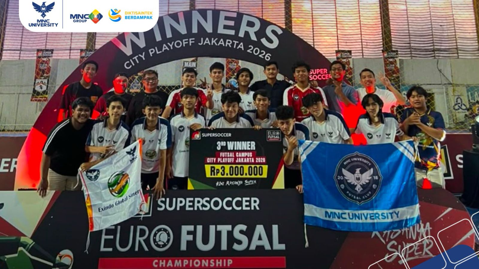 MNC University Juara 3 Euro Futsal Championship Jakarta, Bidik Tiket Nasional