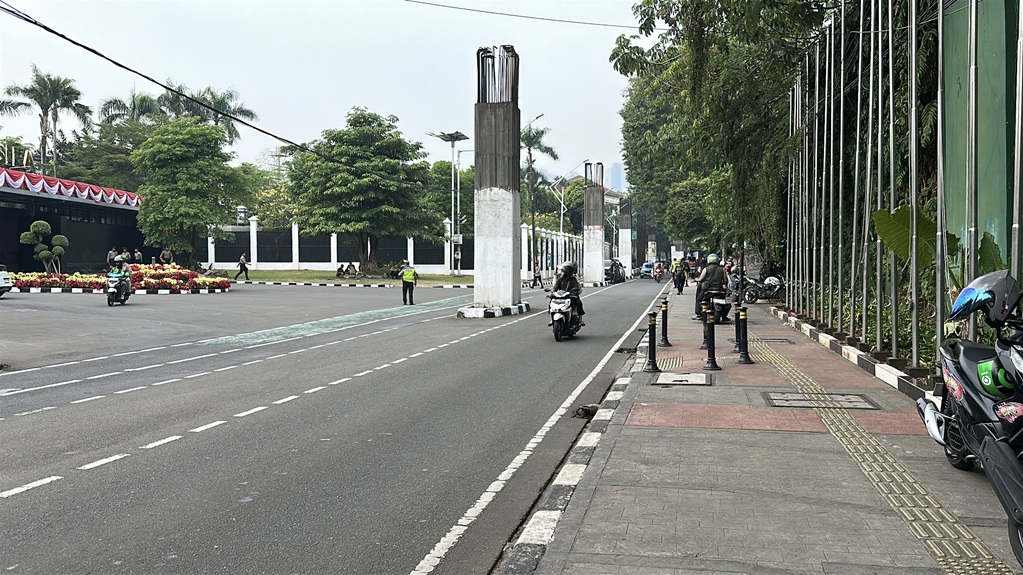 Lalin di Belakang Gedung DPR Sepi saat Ada Demo, Begini Situasinya